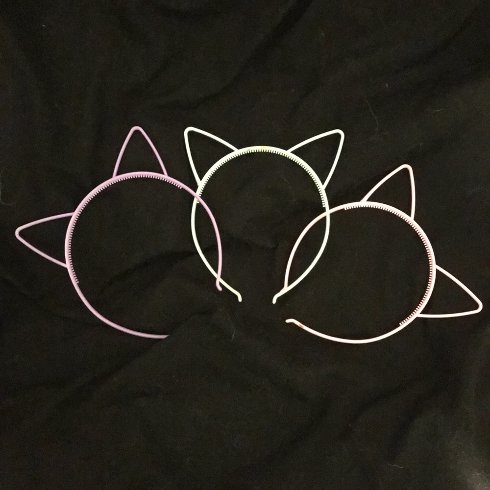 Matte Pastel Cat Ear Headband Bundle
